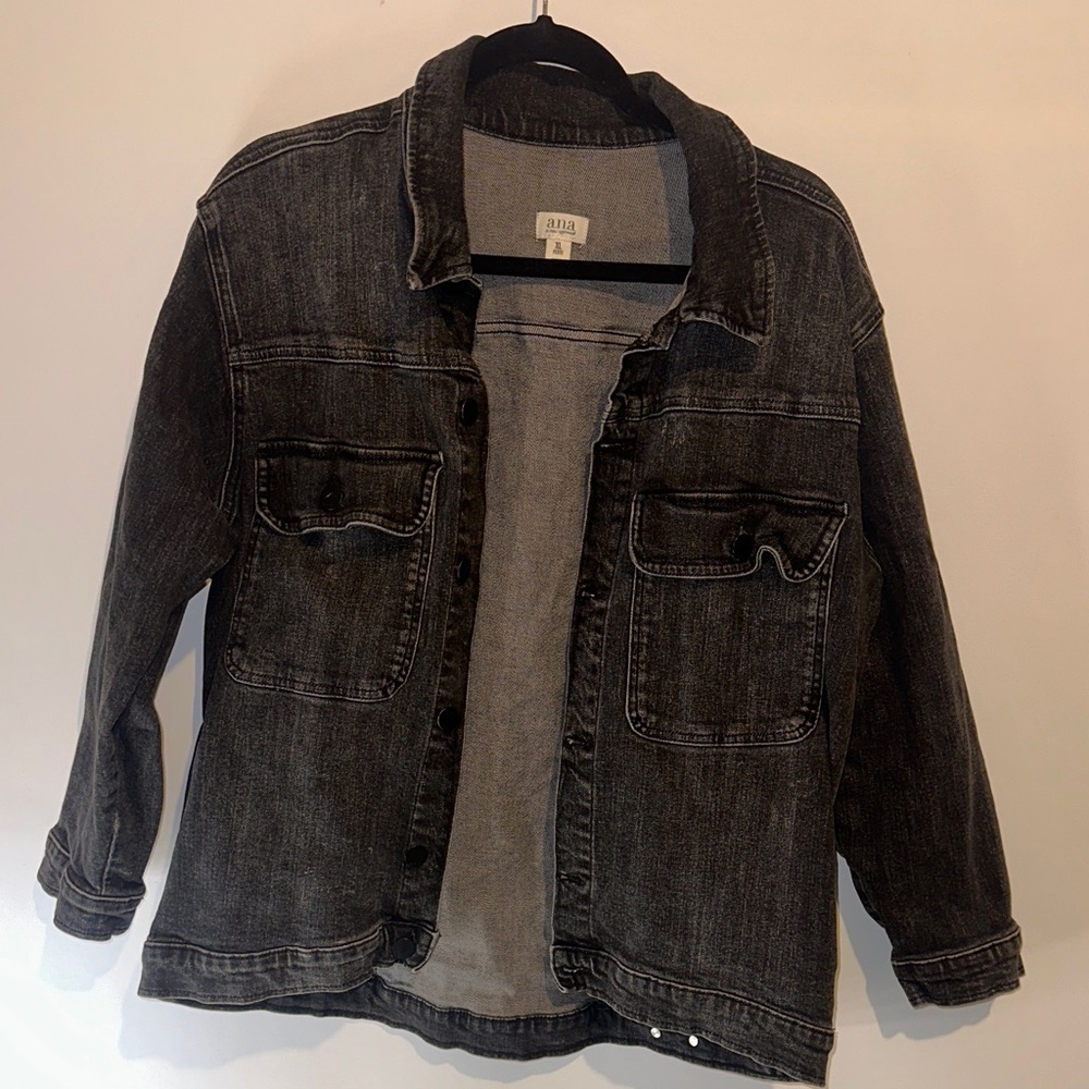 a.n.a Charcoal Denim Jacket